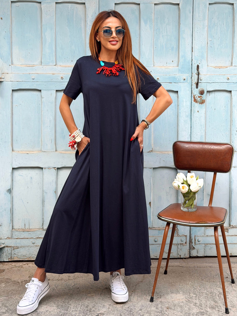 Midnight Riviera T-Shirt Dress