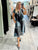 Charchoal Floral Linen Dress