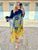 Blue Sorrento Silk Kaftan Dress