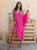 Bellissima Pure Silk Two-Piece Dress - Fucshia