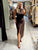 Mocha Wrap Gold Clasp Dress