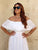 White Capri Luxe Silk Dress