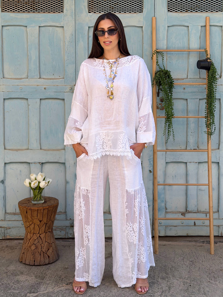 Bella Bianca Pure Linen Set