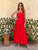 Red Gemstone Maxi Dress