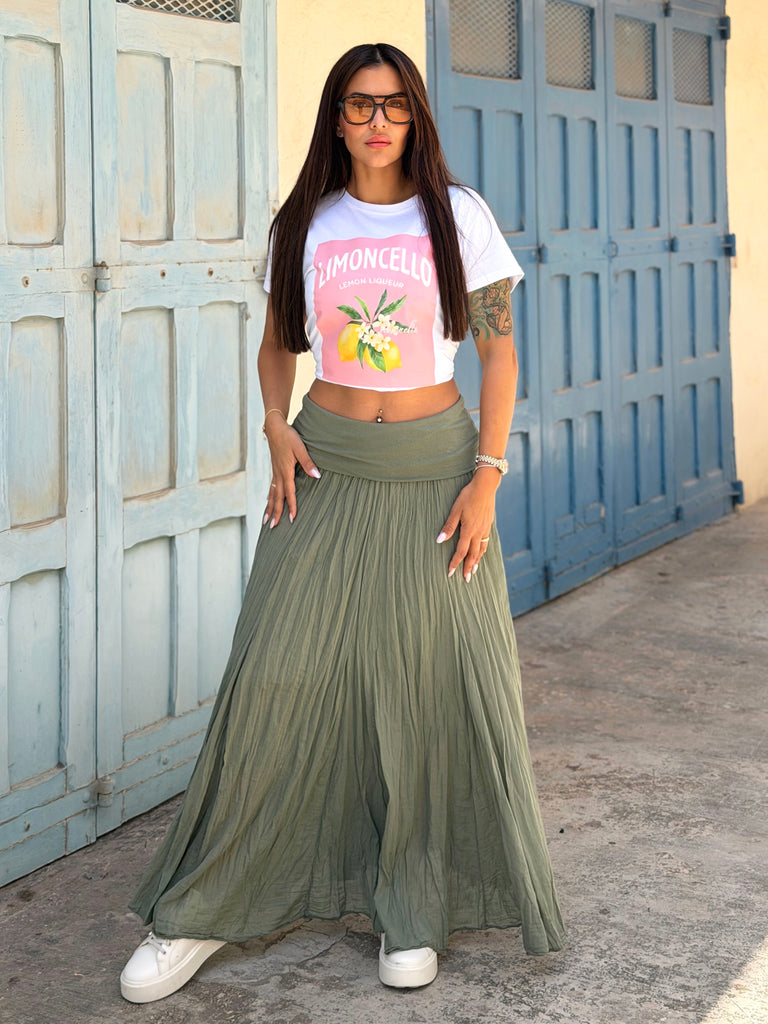 Khaki Breeze Cotton Skirt