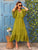 Desert Lime Pearl Silk Dress