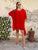 Rosso Capri Pure Silk Kaftan Dress