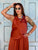 Burnt Orange Allegra Satin Co-Ord