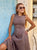 Mocha Contour Luxe Maxi Dress - Bougie Collection
