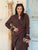 Maison Valérie Wrap Shirt Dress - Mocha - Bougie Collection
