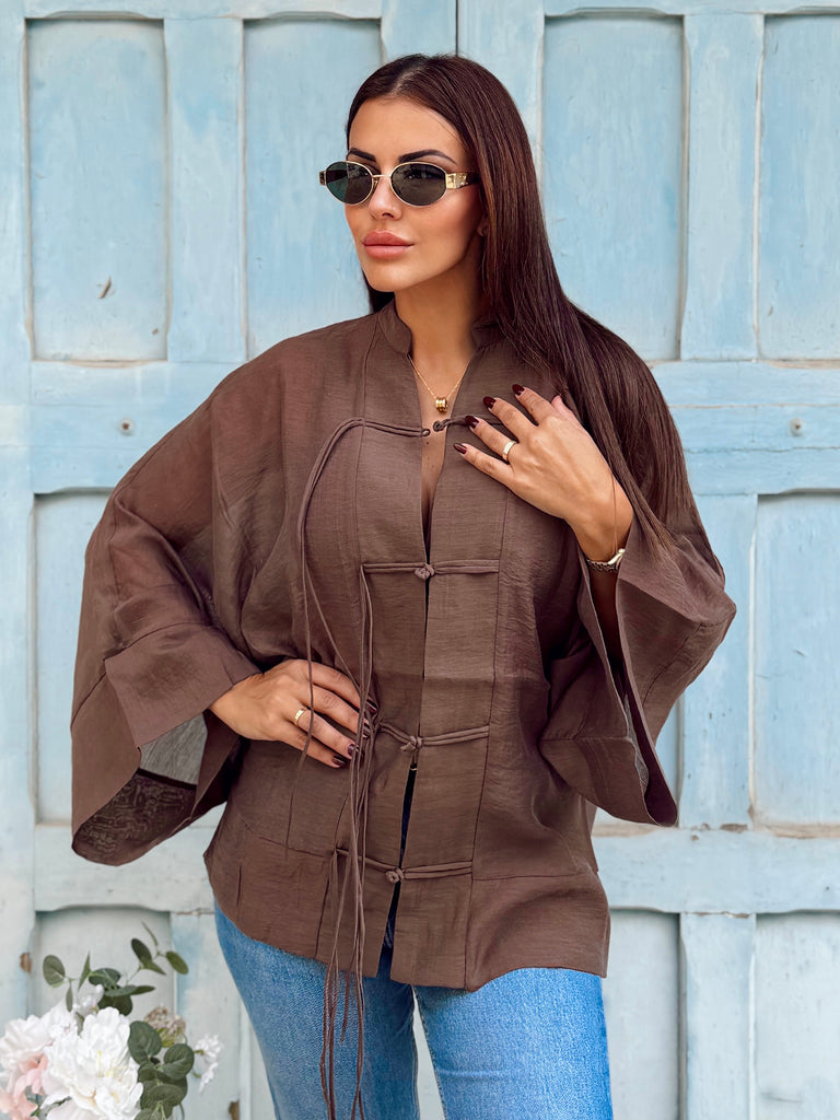 The Bellême Premium Blouse - Mocha