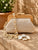 Ivory Soleil Woven Wooden Clutch