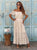 Château Belle Lace Crochet Bardot Maxi Dress - Beige