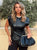 The Manon Noir Luxe Leather Top - Le Petit Paris Collection