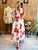 Coral Floral Silky Dress