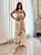 Watercolor Linen Halter Dres