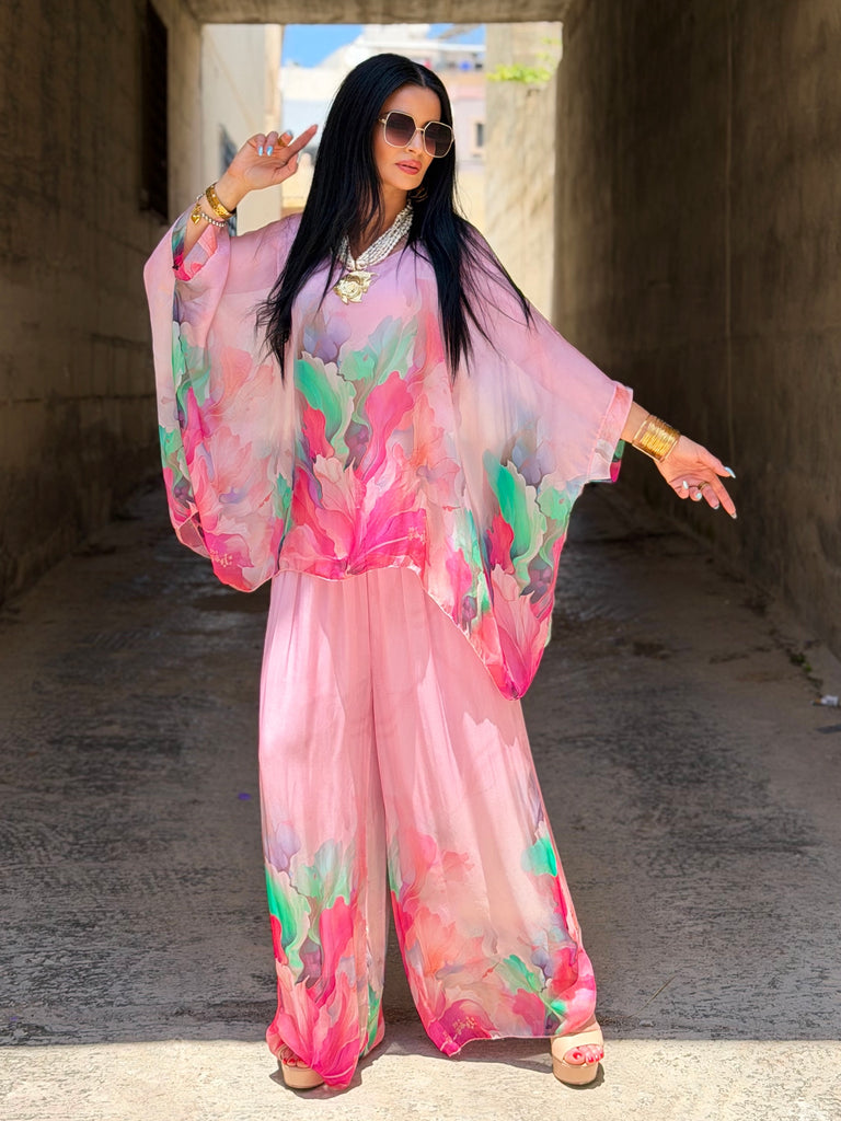 Rose Watercolour Silk Set
