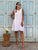 Capri Pure Linen Shift Dress - White