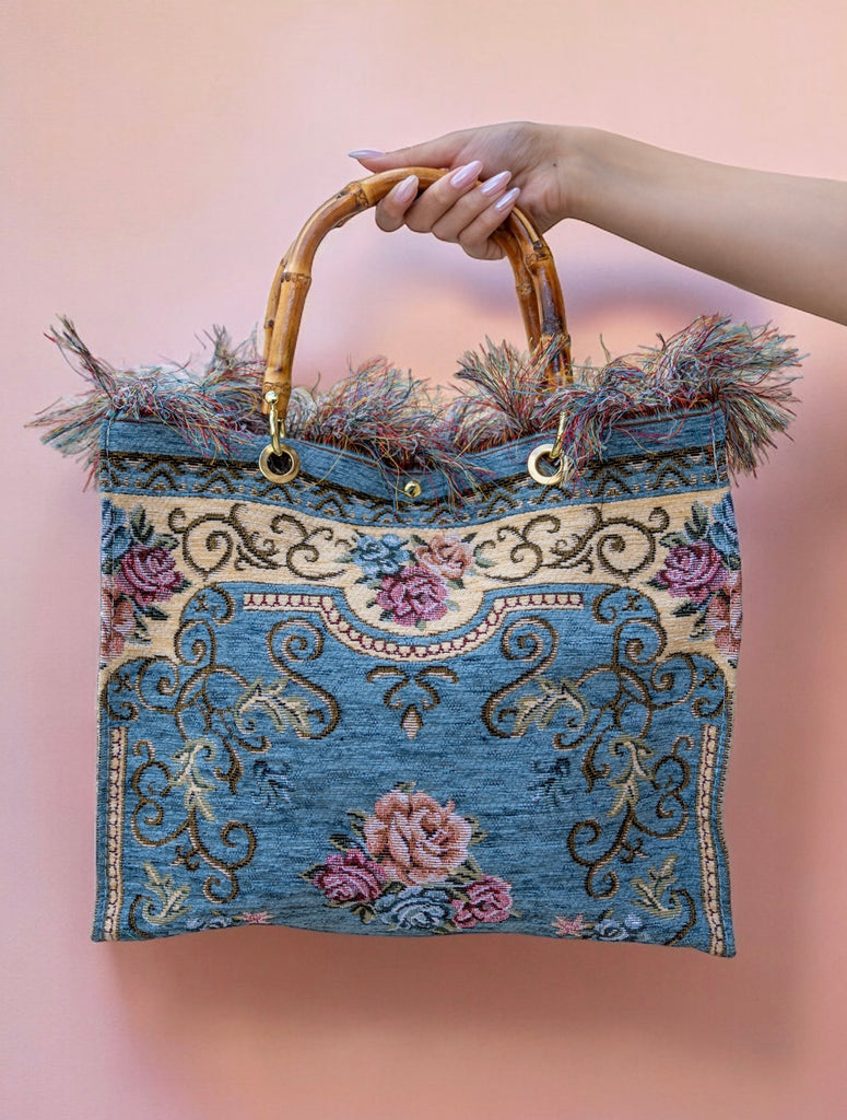 Blue Tapestry Bag