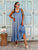Soleil Washed Viscose Maxi Dress - Denim Blue