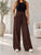 The Maëlle High-Waisted Palazzo Joggers - Chocolate