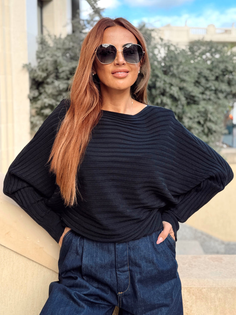 Black Batwing Sweater