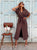 Mocca Élégance Belted Shirt Dress - Bougie Collection