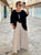 Black Chiffon Kaftan Top