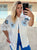 Portofino Embroidered Crochet Shirt