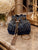 The Bijou Crystal Bucket Bag - Navy Blue