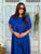 Santorini Blue Cascade Silk Satin Co-Ord Set