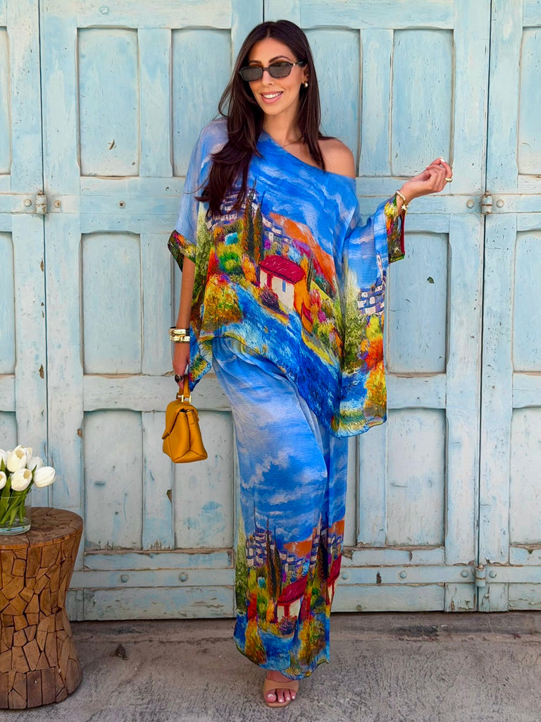 The Bellagio Silk Co-ord - Blue