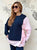 Navy and Pink Pinstripe Fusion Tracksuit