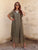 Olive Élan Silk Kaftan Dress