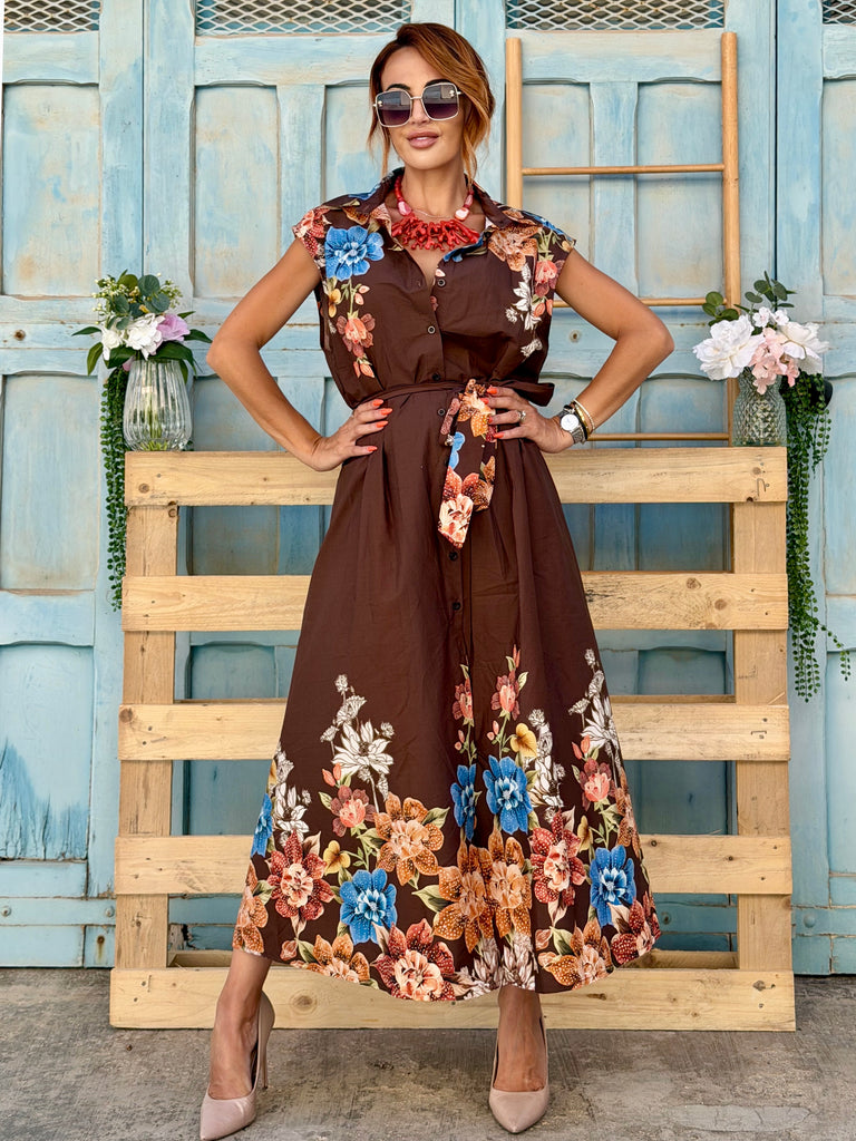Mocha Isabella Shirt Dress
