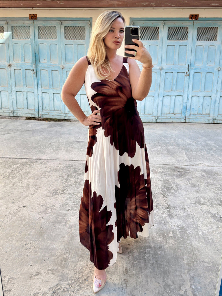 Choco Flora Maxi Dress