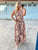 Gold and Bronze Silky Strappy Maxi Dress