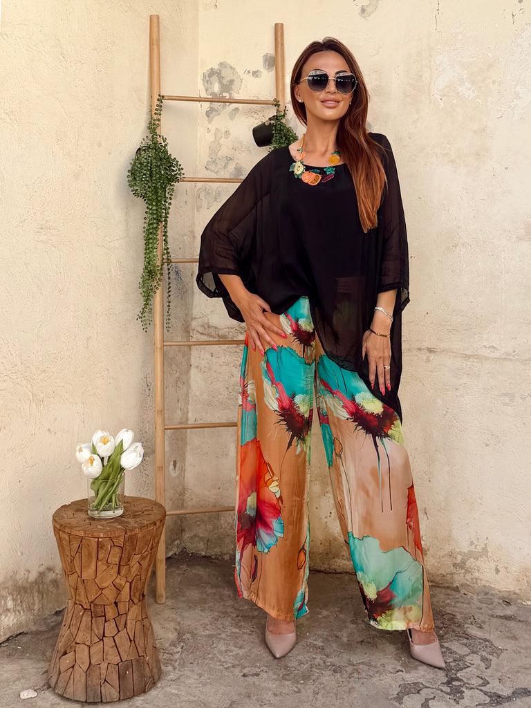 Midnight Oasis Silk Set