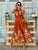 Burnt Orange Isabella Shirt Dress