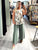 Khaki Capri Trousers