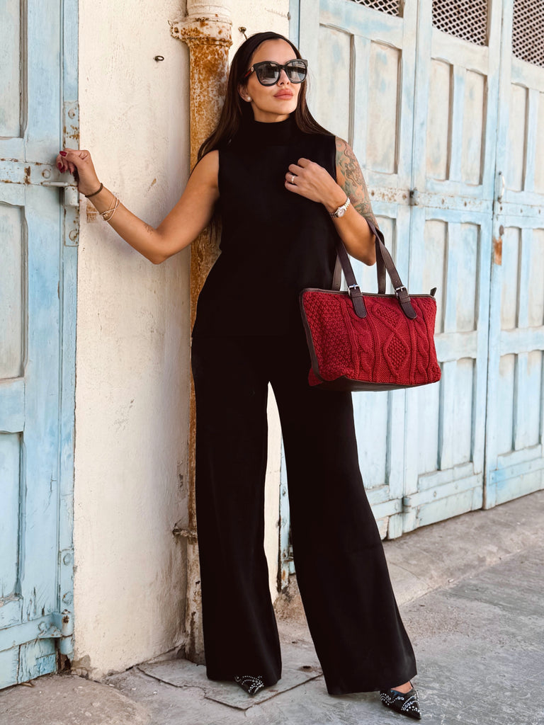 The Passy Premium Knit Set - Black - Bougie Collection