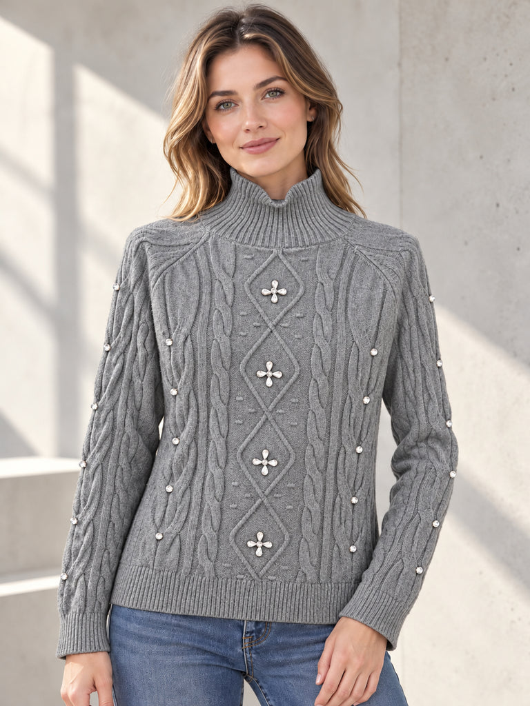 Maëlys Embellished Knit - Grey