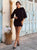 Solène Open-Back Mini Dress - Black