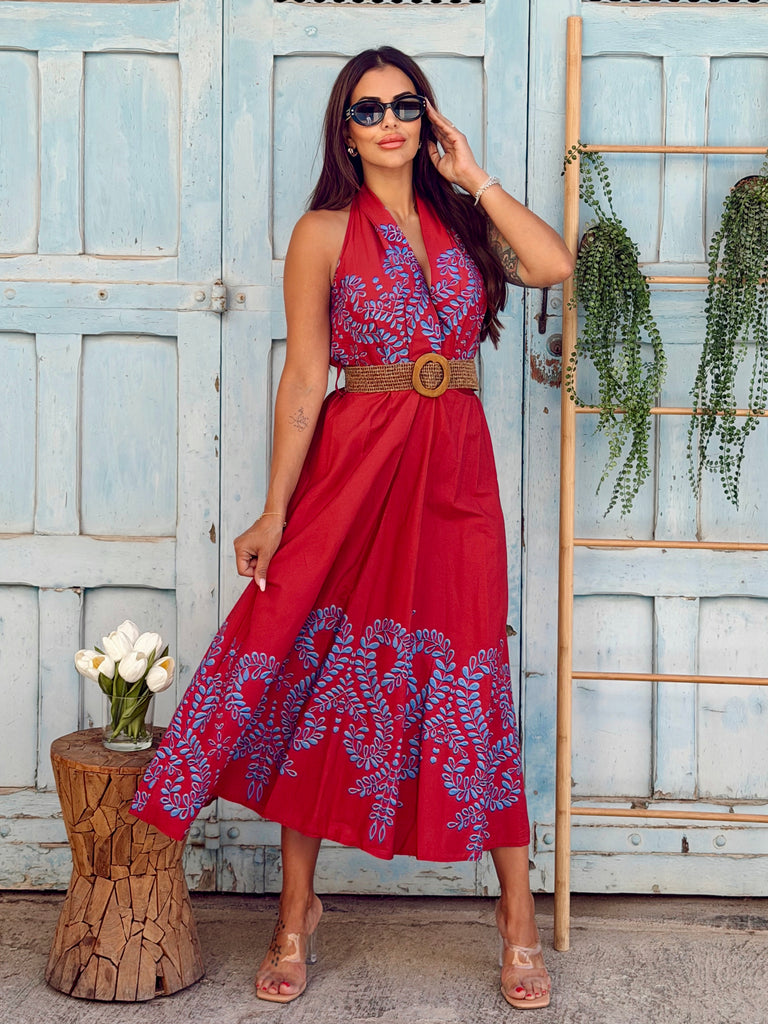 Ruby Riviera Halter Dress