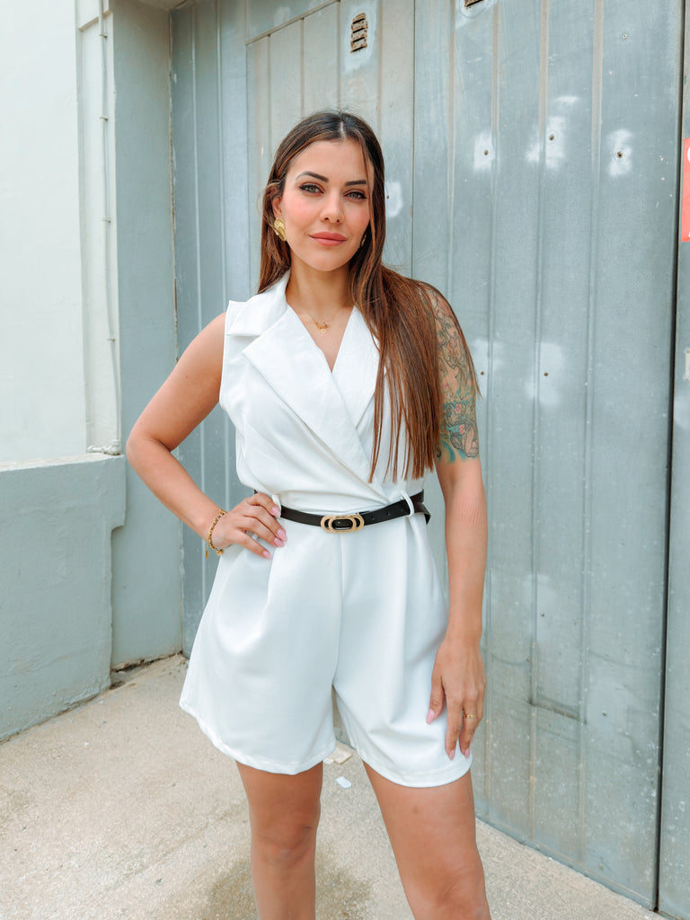 White Power Tailored Playsuit