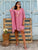 The Aurelia Mini Silk Kaftan Dress - Dusky Pink