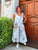 White Pure Linen Floral Jumpsuit