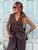 Mocha Elan Ruffle Pure Linen Co-Ord