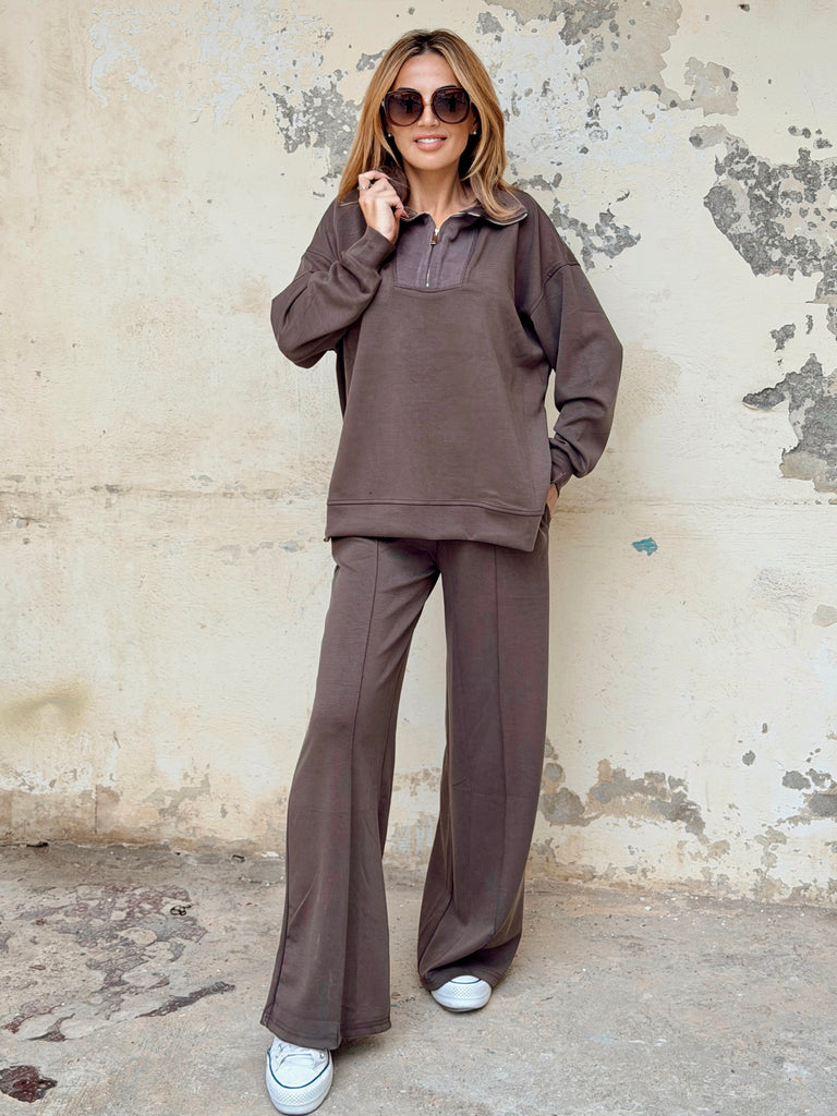 Mocha Coast Zip Tracksuit