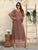 Mocha Couture Fleur Silk Dress